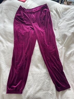 GAP Magenta Velvet Joggers